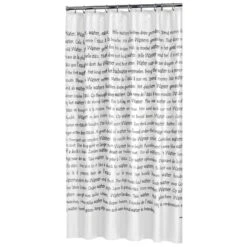 Sealskin Douchegordijn Sayings Wit PVC 200x180 Cm -Badkamer Winkel 123 5919