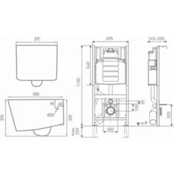 Geberit Inbouwreservoir UP100 Pureflow Met Wandcloset Zonder Spoelrand -Badkamer Winkel 123 596