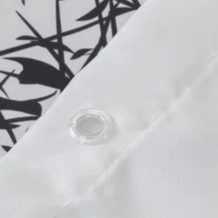 Sealskin Douchegordijn Flow 180x200cm Zwart/wit -Badkamer Winkel 123 5985