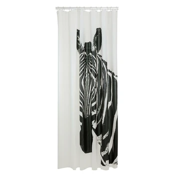 Sealskin Douchegordijn Zebra 180x200cm Zwart/wit 3 Sealskin Douchegordijn Zebra 180x200cm Zwart/wit