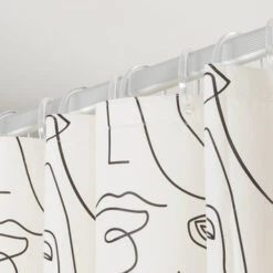 Sealskin Douchegordijn Mind 180x200cm Zwart/wit 19 Sealskin Douchegordijn Mind 180x200cm Zwart/wit -Badkamer Winkel 123 6025