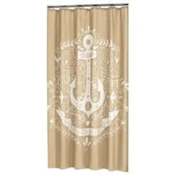Sealskin Douchegordijn Anchor Polyester 180x200 Cm Zand