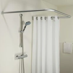 Sealskin Douchegordijnstang Seallux Combi Mat Aluminium -Badkamer Winkel 123 6043