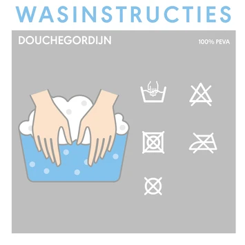 Sealskin Douchegordijn Clear 180x200 Cm PVC Blauw 8 Sealskin Douchegordijn Clear 180x200 Cm PVC Blauw - Afbeelding 6