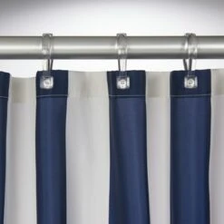 Sealskin Douchegordijn Linje Blauw 200x180 Cm -Badkamer Winkel 123 6155