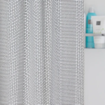 Sealskin Douchegordijn Wave Polyester 180x200 Cm Zwart 6 Sealskin Douchegordijn Wave Polyester 180x200 Cm Zwart - Afbeelding 4