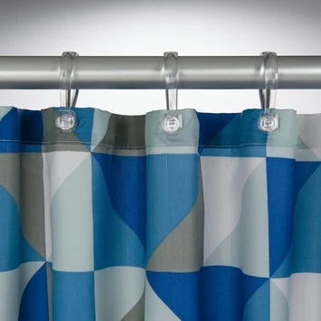 Sealskin Douchegordijn Tangram Blauw 200x180 Cm 5 Sealskin Douchegordijn Tangram Blauw 200x180 Cm - Afbeelding 3
