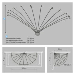 Sealskin Douchegordijnstang Umbrella Aluminium -Badkamer Winkel 123 6229