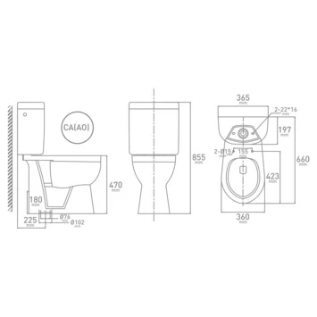Van Marcke X-joy WC Pack Zonder Spoelrand Met Vloeraansluiting 4 Van Marcke X-joy WC Pack Zonder Spoelrand Met Vloeraansluiting - Afbeelding 2