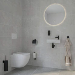 Marho Toiletrolhouder Luxor Zonder Klep Zwart 10 Marho Toiletrolhouder Luxor Zonder Klep Zwart -Badkamer Winkel 123 6363