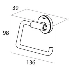 Tiger Toiletrolhouder Urban Zwart -Badkamer Winkel 123 6381