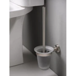 Haceka Toiletborstelhouder Kosmos Tec Hangend RVS Met Matglazen Pot -Badkamer Winkel 123 6390