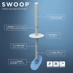 Tiger Toiletborstelhouder TESS Met Swoop Borstel Flexibel Wit/ Lichtgrijs -Badkamer Winkel 123 6449