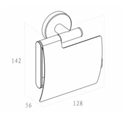 Marho Toiletrolhouder Luxor Met Klep Geborsteld Messing -Badkamer Winkel 123 6554