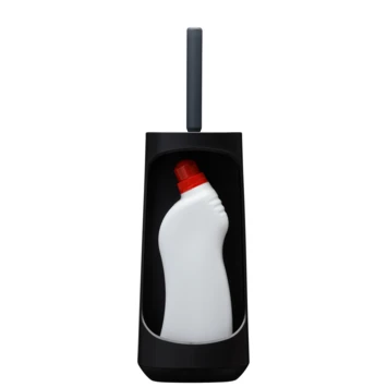 Tiger Toiletborstelhouder Tess Met Opbergvak Staand Zwart/antraciet 4 Tiger Toiletborstelhouder Tess Met Opbergvak Staand Zwart/antraciet - Afbeelding 2