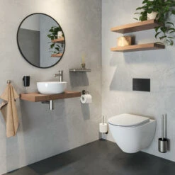 Tiger Cooper Toiletborstel Met Houder RVS Geborsteld / Zwart -Badkamer Winkel 123 6625