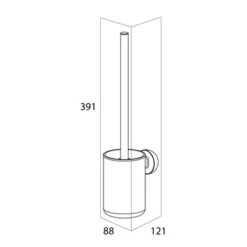 Tiger Cooper Toiletborstel Met Houder RVS Geborsteld / Zwart -Badkamer Winkel 123 6627
