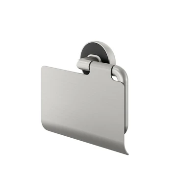 Tiger Cooper Toiletrolhouder Met Klep RVS Geborsteld / Zwart 4 Tiger Cooper Toiletrolhouder Met Klep RVS Geborsteld / Zwart - Afbeelding 2