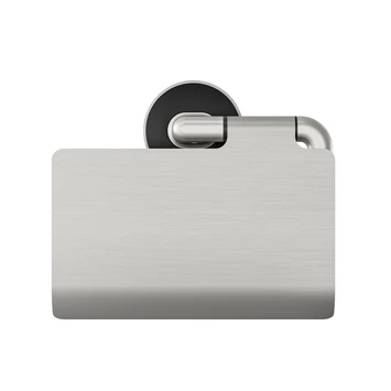 Tiger Cooper Toiletrolhouder Met Klep RVS Geborsteld / Zwart 5 Tiger Cooper Toiletrolhouder Met Klep RVS Geborsteld / Zwart - Afbeelding 3