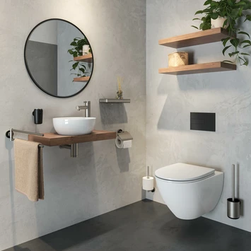 Tiger Cooper Toiletrolhouder Met Klep RVS Geborsteld / Zwart 6 Tiger Cooper Toiletrolhouder Met Klep RVS Geborsteld / Zwart - Afbeelding 4