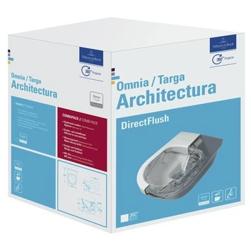 Villeroy & Boch Wandcloset WC Pack Omnia Architectura Diepspoel PK Zonder Spoelrand 4 Villeroy & Boch Wandcloset WC Pack Omnia Architectura Diepspoel PK Zonder Spoelrand - Afbeelding 2