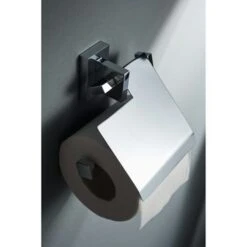 Haceka Toiletrolhouder Edge Met Klep Chroom -Badkamer Winkel 123 6760