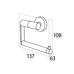 Tiger Toiletrolhouder Boston Hangend Chroom -Badkamer Winkel 123 6807