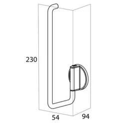 Tiger Reserverolhouder Tune RVS -Badkamer Winkel 123 6854