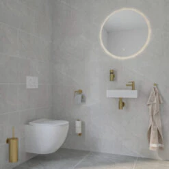 Marho Handdoekhaak Luxor Groot Geborsteld Messing -Badkamer Winkel 123 6869