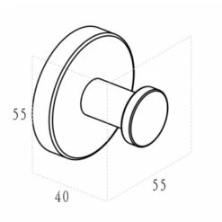 Marho Handdoekhaak Luxor Groot Geborsteld Messing -Badkamer Winkel 123 6870