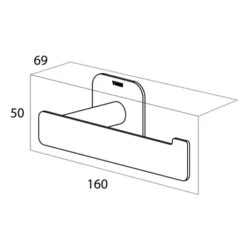 Tiger Colar Toiletrolhouder Zonder Klep Zwart 19 Tiger Colar Toiletrolhouder Zonder Klep Zwart -Badkamer Winkel 123 6931