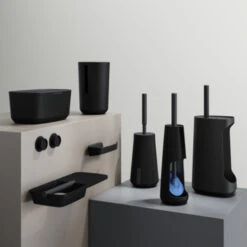 Tiger Reserverolhouder Tess Staand Zwart/antraciet -Badkamer Winkel 123 6961