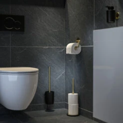 Tiger Tune Toiletrolhouder Messing/zwart -Badkamer Winkel 123 7008