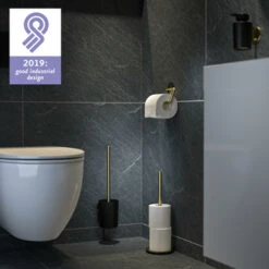 Tiger Tune Toiletrolhouder Messing/zwart -Badkamer Winkel 123 7009