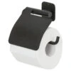 Tiger Toiletrolhouder Colar Met Klep Zwart -Badkamer Winkel 123 7031