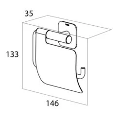 Tiger Toiletrolhouder Colar Met Klep Zwart 19 Tiger Toiletrolhouder Colar Met Klep Zwart -Badkamer Winkel 123 7039