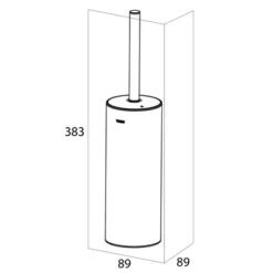 Tiger Toiletborstelhouder Noon Vrijstaand Zwart -Badkamer Winkel 123 7044