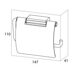 Tiger Toiletrolhouder Cliqit Donkergrijs Met Klep RVS -Badkamer Winkel 123 7090