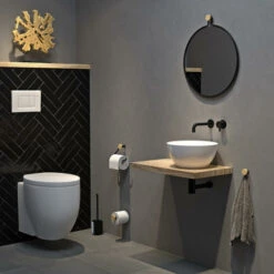 Tiger Toiletborstelhouder Sem Zwart -Badkamer Winkel 123 7094