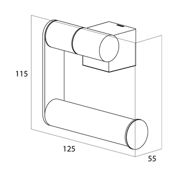 Tiger Toiletrolhouder Nomad Zwart 5 Tiger Toiletrolhouder Nomad Zwart - Afbeelding 3