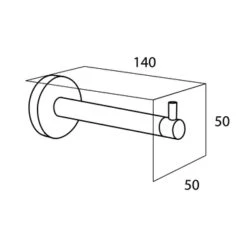 Tiger Reserverolhouder Boston Hangend Chroom -Badkamer Winkel 123 7108