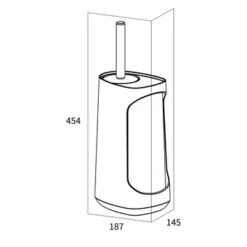 Tiger Toiletborstelhouder TESS Met Opbergfunctie Vrijstaand En Swoop Borstel Flexibel Blauw/zwart -Badkamer Winkel 123 7119