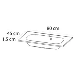 Tiger Reverse Meubelset 80 Cm Met 2 Lades Chalet Eik / Mat Zwart Inclusief Oval Wastafel Mat Zwart -Badkamer Winkel 123 712