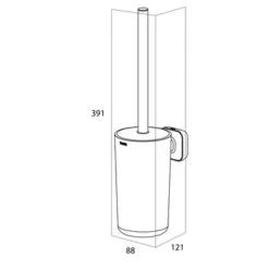 Tiger Carv Toiletborstel Met Houder Zwart -Badkamer Winkel 123 7139