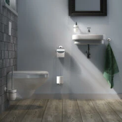 Tiger Wc-borstelset Ivy Chroom/wit -Badkamer Winkel 123 7189