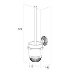 Tiger Wc-borstelset Ivy Chroom/wit -Badkamer Winkel 123 7191