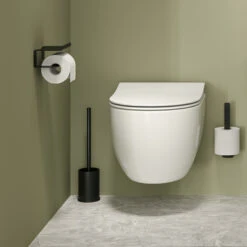 Tiger Colar Toiletrolhouder Met Planchet Zwart -Badkamer Winkel 123 7199