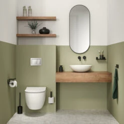 Tiger Colar Toiletrolhouder Met Planchet Zwart -Badkamer Winkel 123 7200
