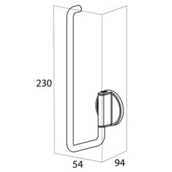 Tiger Reserverolhouder Tune Messing Zwart -Badkamer Winkel 123 7228