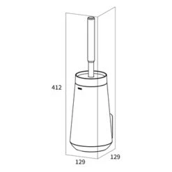 Tiger Toiletborstelhouder TESS Met Swoop Borstel Flexibel Zwart/antraciet -Badkamer Winkel 123 7250